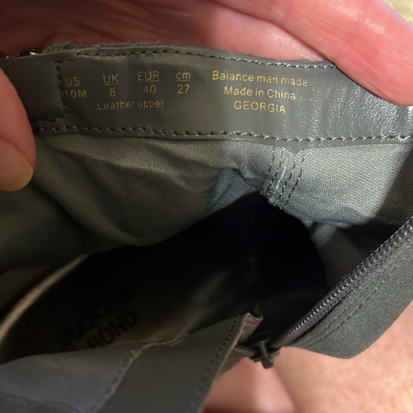 Bleecker & Bond Georgia Leather Suede Grey Ankle Boots Size 10 - Picture 10 of 11